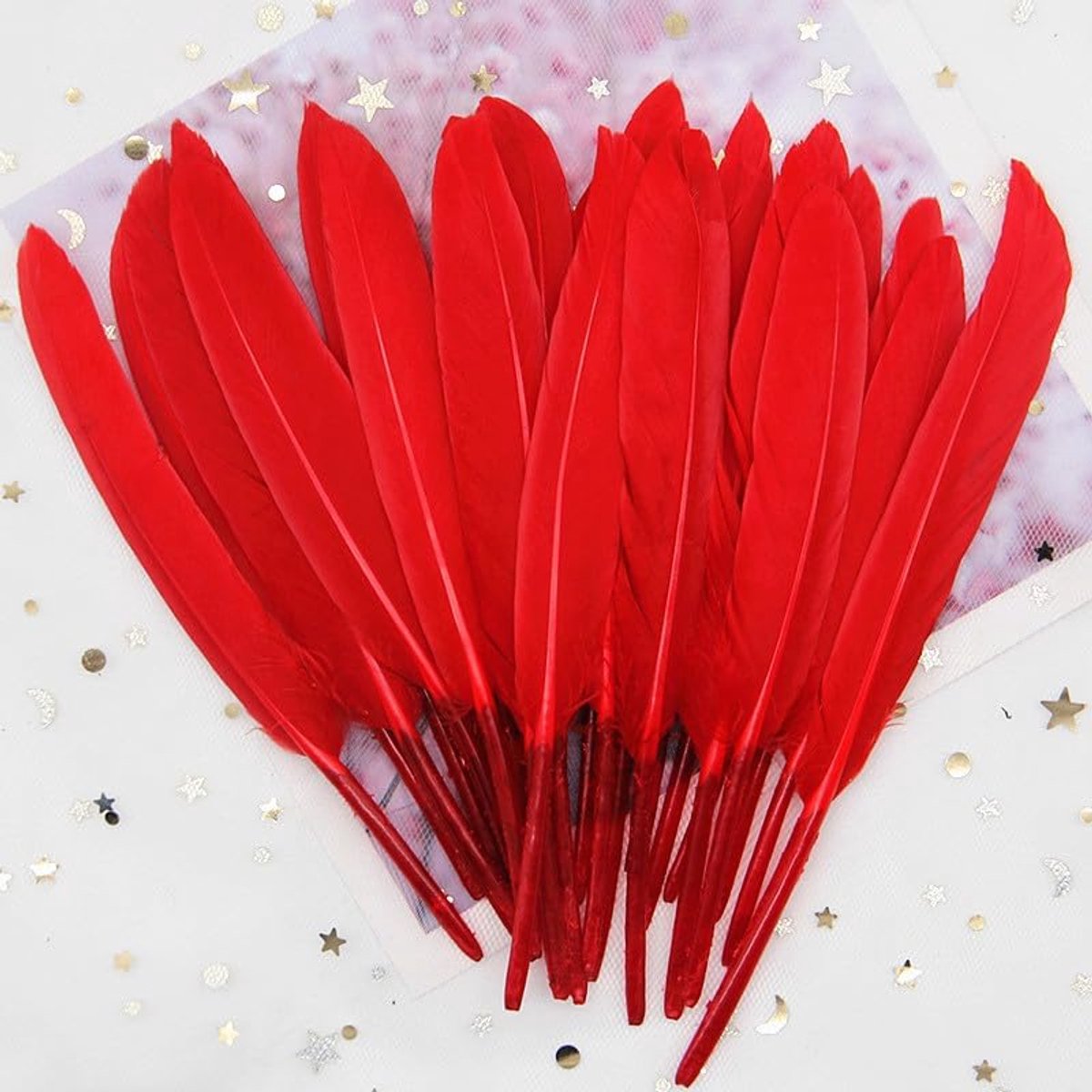 Veren, natuurlijke ganzenveren, veren om te knutselen, indianenveren, decoratie, veer voor doe-het-zelf handwerk, kostuums, hoed, dromenvanger, bruiloft, feest