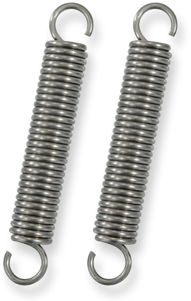 90 mm trekveer dubbele haak van roestvrij staal draaddiameter 2,2 mm buitendiameter 15 mm trein 11,8 kg 2 stuks