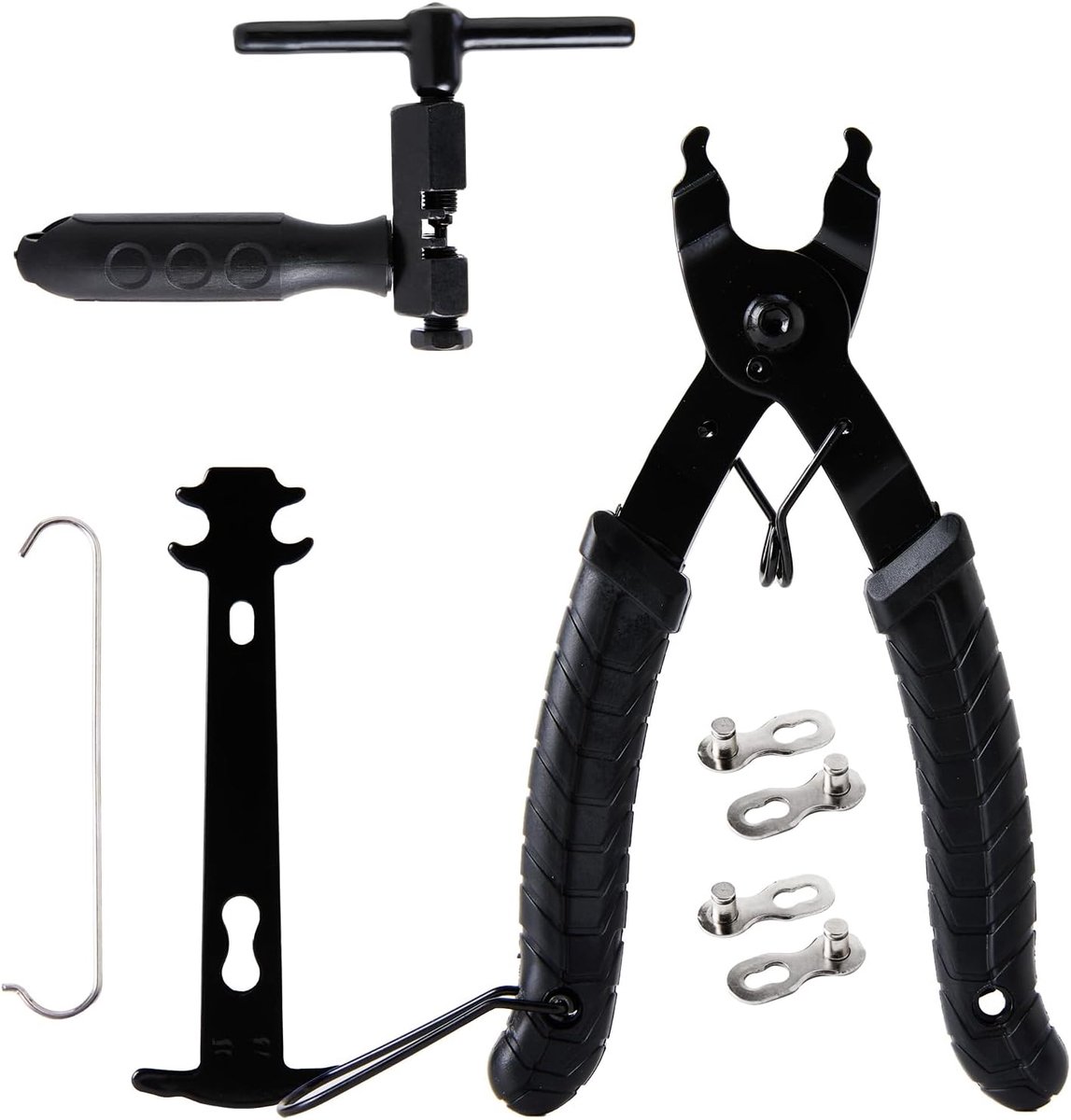 3 in 1 fietskettinggereedschap set, fietskettinggereedschap kit, fietskettingschakel verwijderen gereedschap & fietskettingschakeltang & kettingbreker gereedschap checker reparatiegereedschap voor 6/7