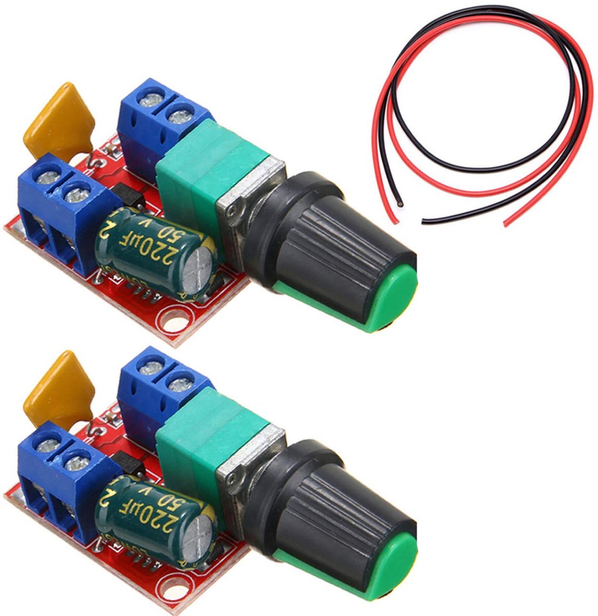 2PACK 5A Motor Snelheidsregelaar module Mini DC Motor PWM Snelheidsregelaar schakelaar controle controller Schakelaar LED Dimmer 3V 6V 12V 24V 35V Max 90W