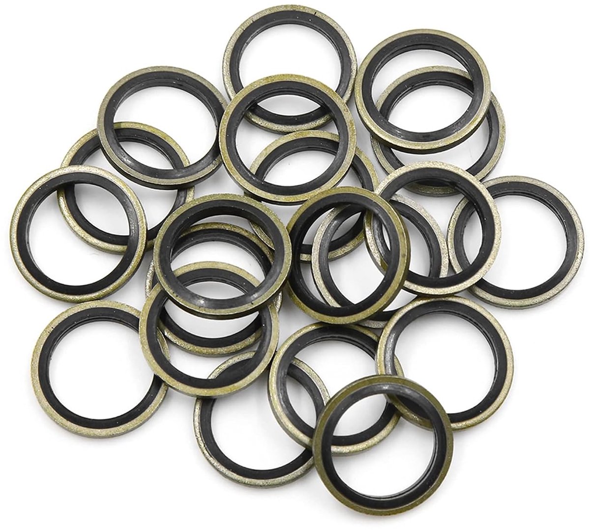 AUTOHAUX 16 mm aluminium legering voertuig olie crush ringen bronzen toon 20 stuks