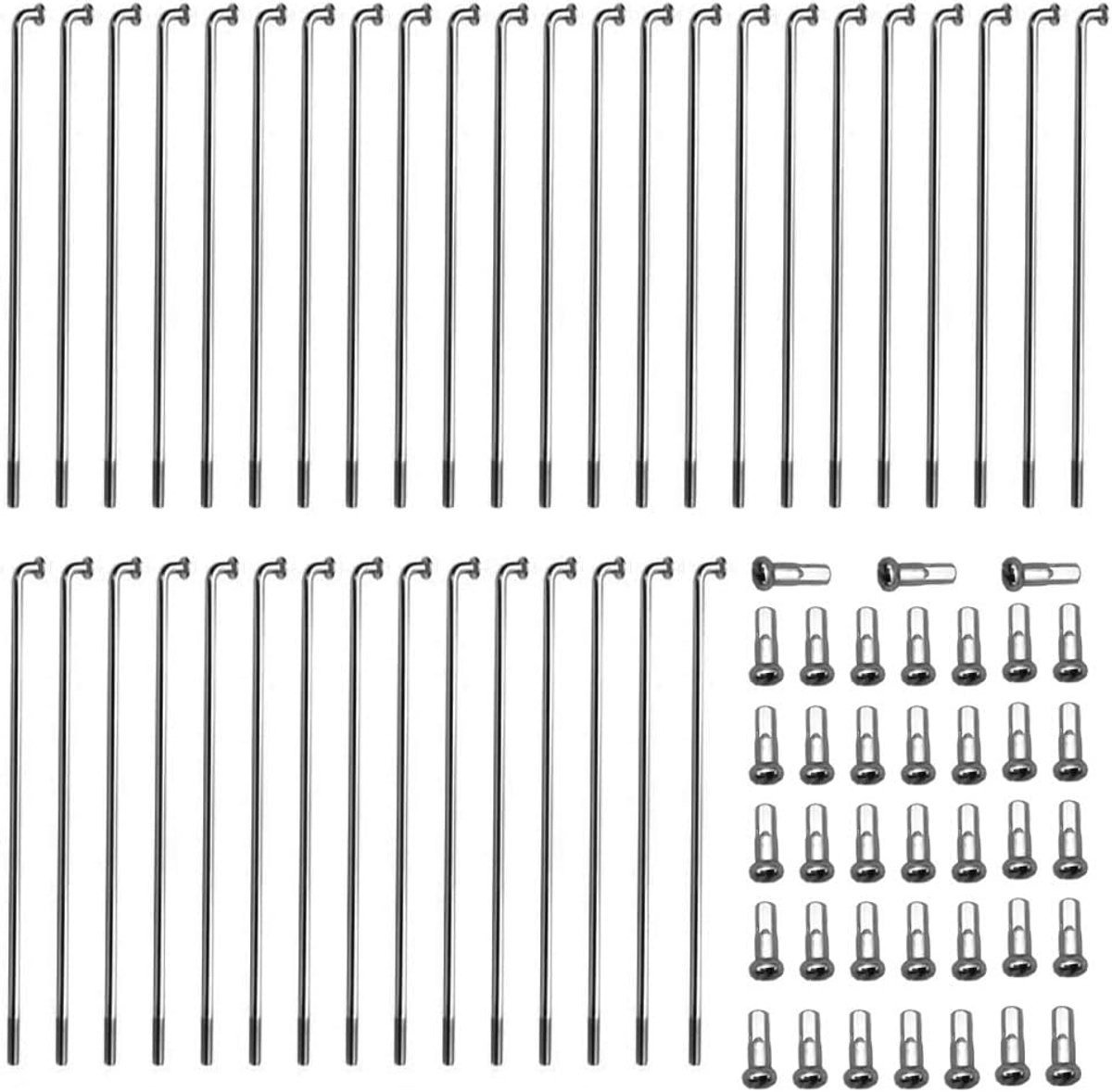Spaken, 38 stuks mountainbike-spaken, met spaaknippel, 258-283 mm