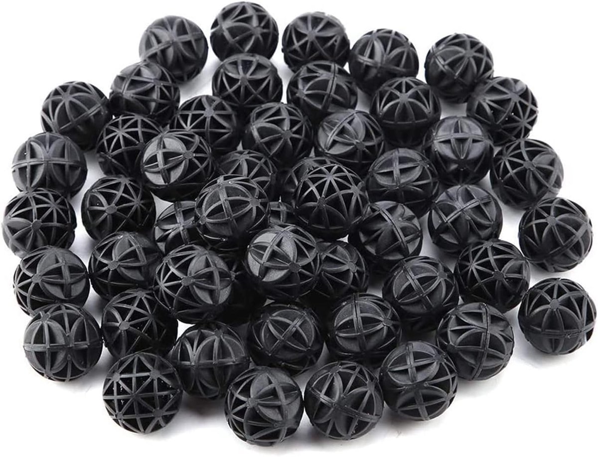 Aquarium Bio Filterballen, Bio Filterballen, Aquarium Filter Bio Balls, 100 stuks Biochemische Filterbal, Vermindert aantal waterverversingen, Filtermateriaal voor EX externe filter, voor