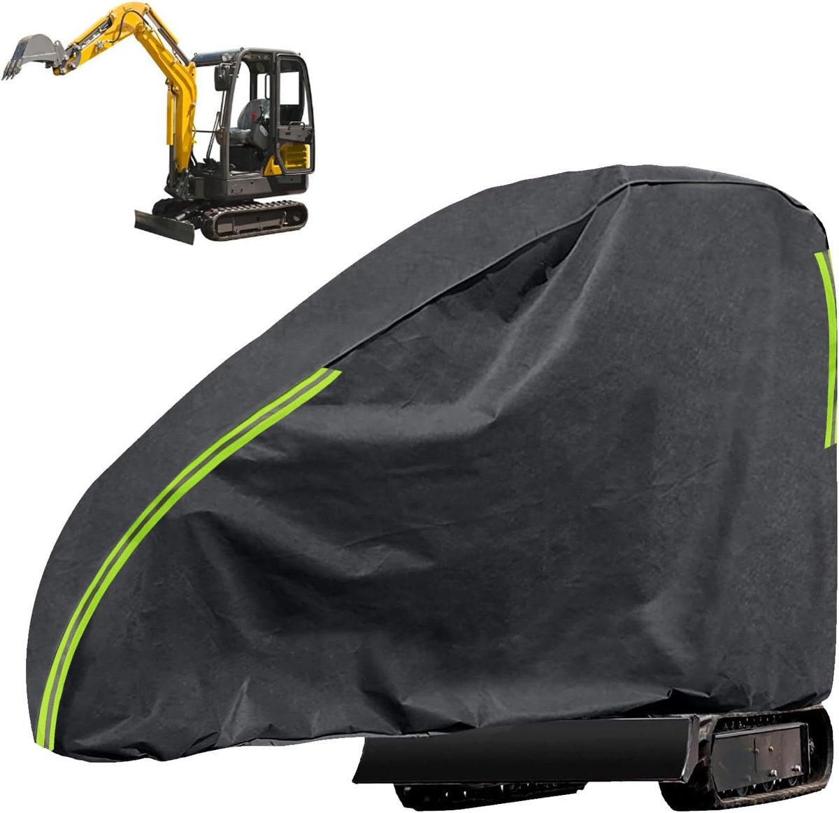 420D-afdekking voor mini-graafmachine, 800-1600 kg, waterdicht, ademend graafmachine-dekzeil, bescherming tegen regen, sneeuw, wind, uv-straling en bladeren