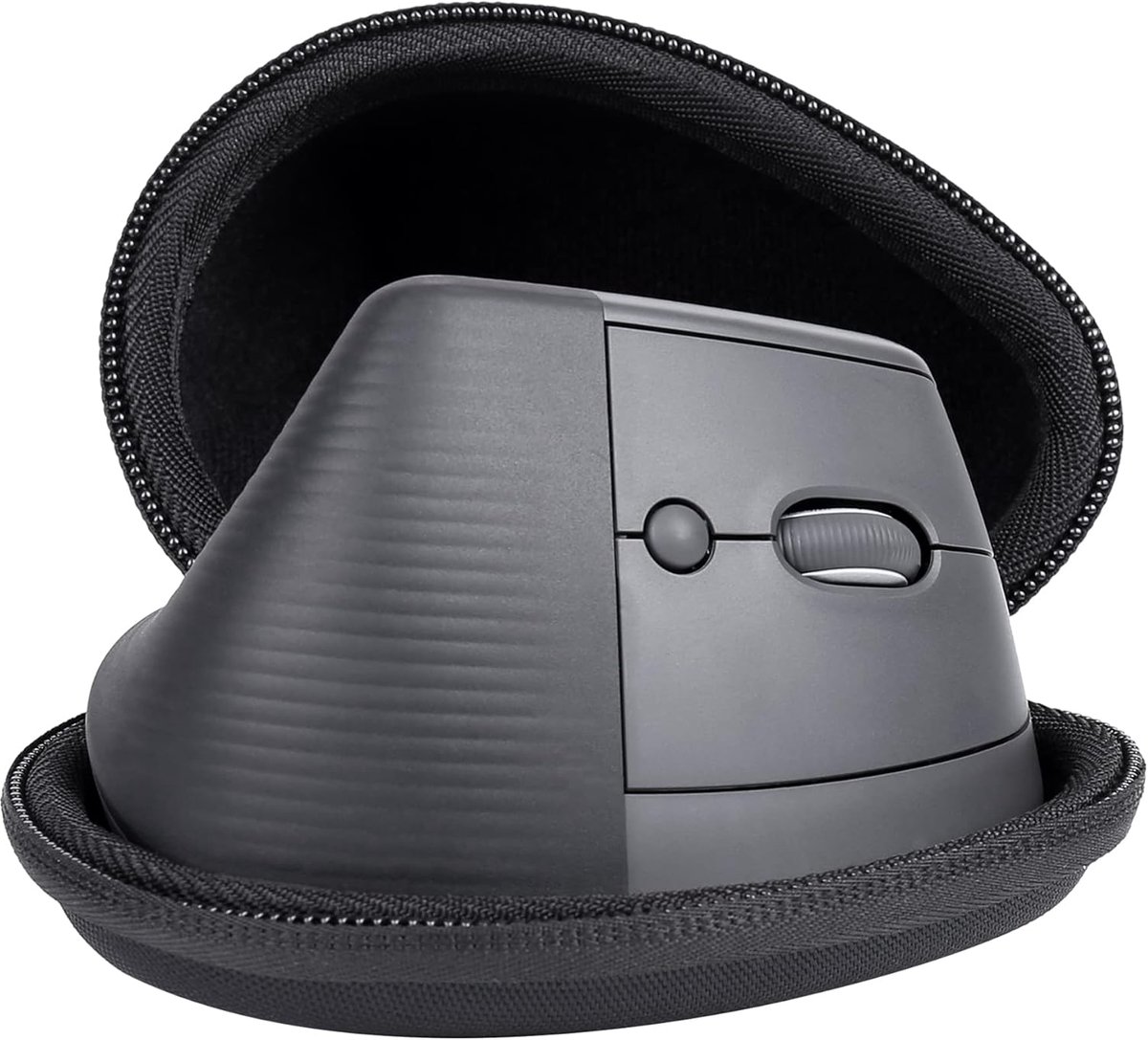 (Alleen hoes) Harde draagtas compatibel met Logitech Lift Rechts Verticale Ergonomische Draadloze Bluetooth Muis (zwart)