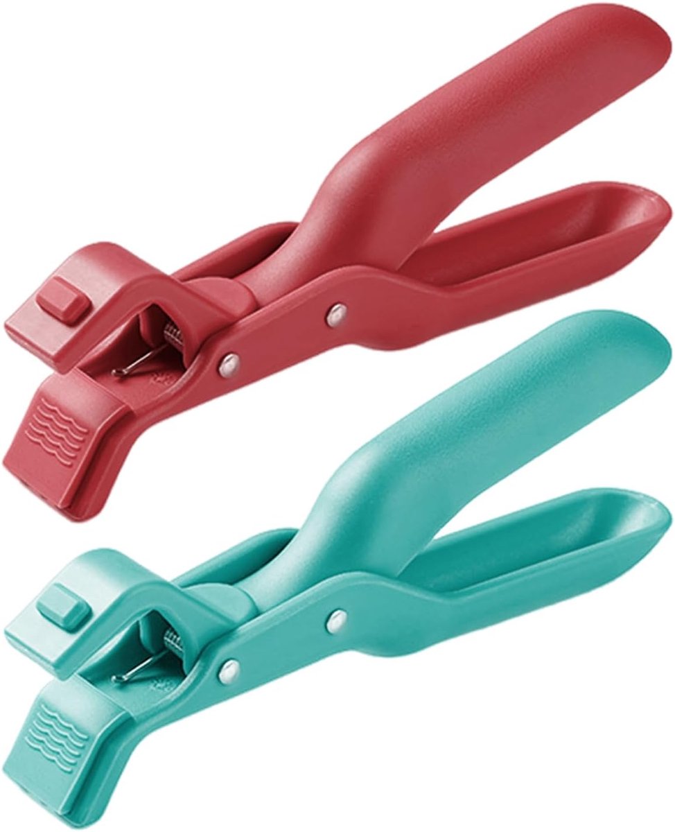 2 stuks komklemmen, anti-verbrandingsklemmen, voedseltang van kunststof, antislip schotellifter van siliconen, stoompanklemmen, keukentang, kookaccessoires, keukengereedschap voor barbecue, salade