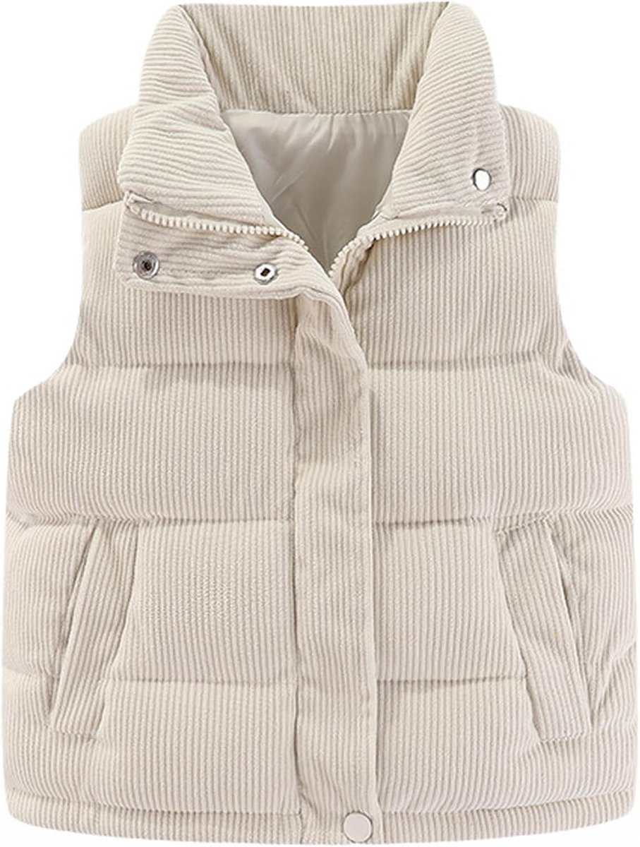 Licht donsvest voor kinderen, jongens, meisjes, mouwloos, gevoerde jas, vest, gewatteerd vest, buffervest