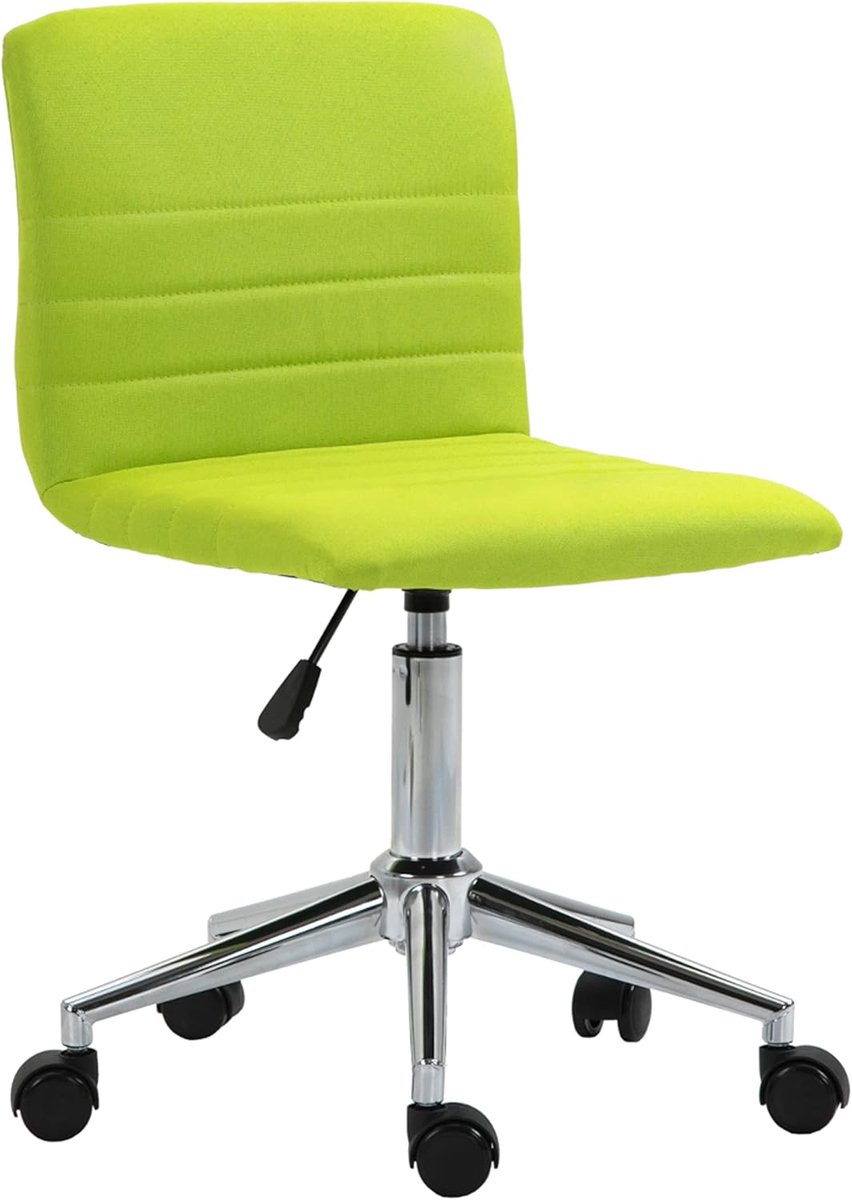 Linus Bureaustoel, draaistoel voor kinderen, stoffen bekleding, groen