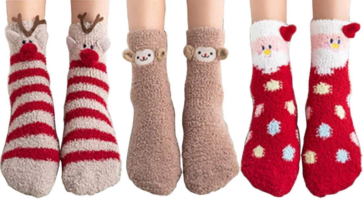 Sokken voor dames, meisjes, katoen, warm, dikke wollen sokken, wintersokken, cadeau voor Kerstmis, feest, verjaardag, B, 34-39
