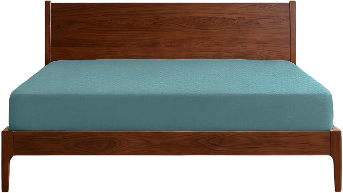 Hoeslaken, 200 x 200 cm 100% katoen, 300 draadtelling zacht, ademend hoeslaken, Blauw