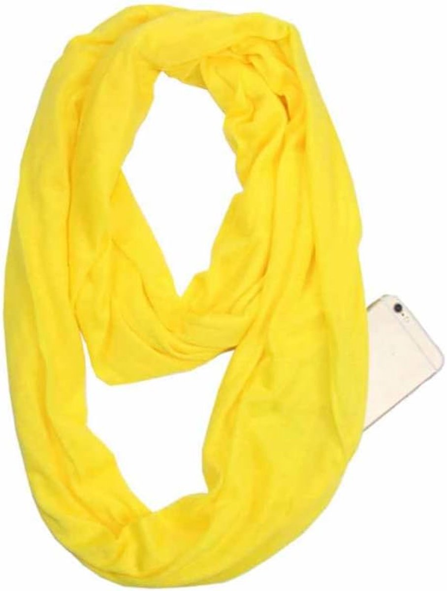 eenkleurige sjaal met verborgen ritssluiting, lichte reissjaal, Infinity, cirkelsjaal, katoen, bandana's, zachte colsjaal voor dames en meisjes