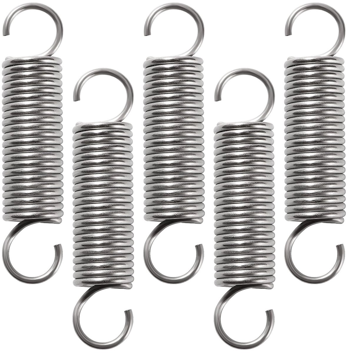 5 Stuks 2 * 17 * 74 mm Trekveer, RVS Trekveer met Haken, Open Dubbele Haak Trekveer, voor Tenten, Luifels, Trampoline