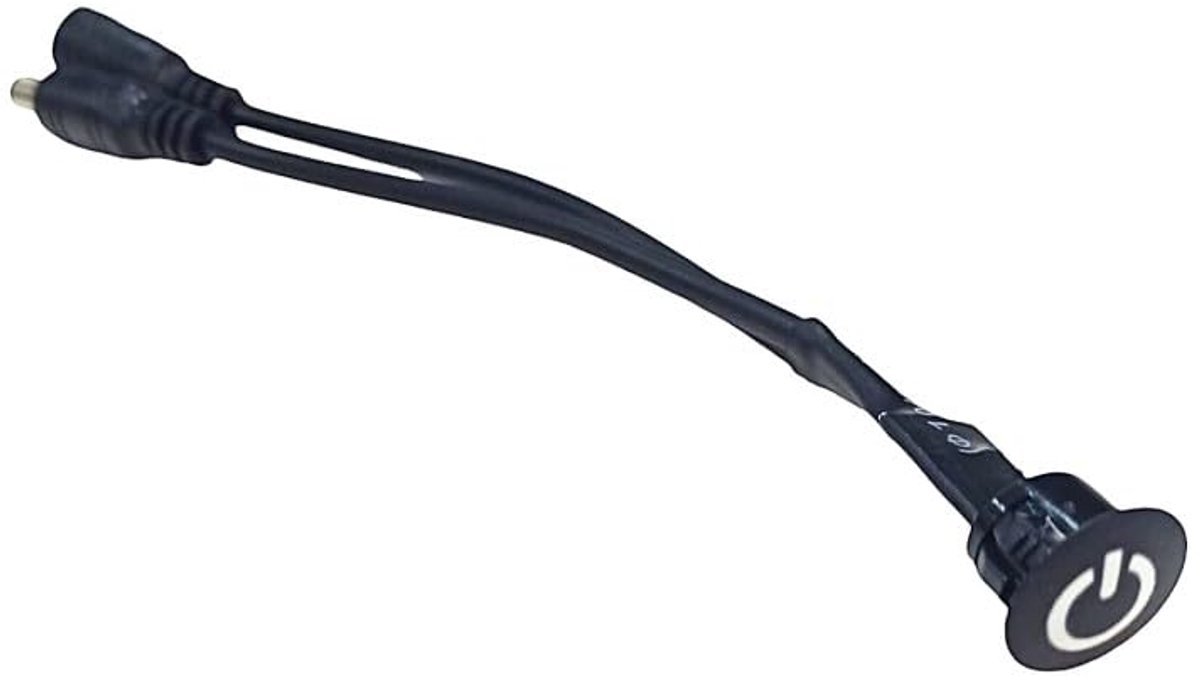 – Aan/uit-schakelaar voor het dimmen van ledstrips en apparaten van 12V tot 24V DC. Cilindrische inbouw-touchdimmer voor gebruik binnenshuis (Zwart - 12 cm kabel)