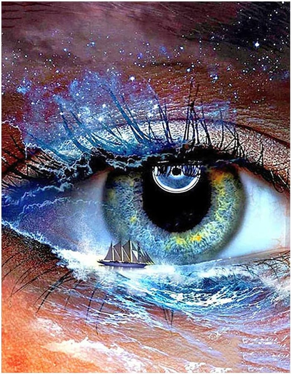 Diamond Painting Vierkante Oog 40 x 50 cm - Diamant Schilderij Kit Voor Volwassenen - Zeilschip Zee Craft Buddy Crystal Art