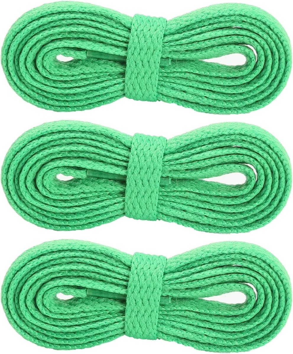 3 Paar Platte Schoenen Kant - Duurzame Polyester Gekleurde Veters Vervangende Schoenveters voor Casual Schoenen Trainers Wandelschoenen