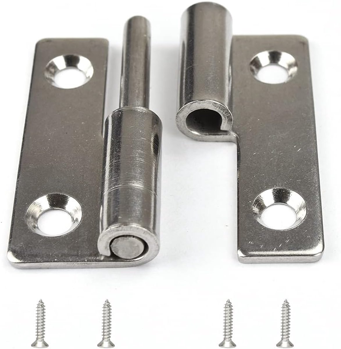 4 Stks 2 "Lange Staal Kleine Slip Joint Scharnier,Lift Off Deur Scharnieren Rechtshandig Deksel,Roestvrij Vlag Scharnier