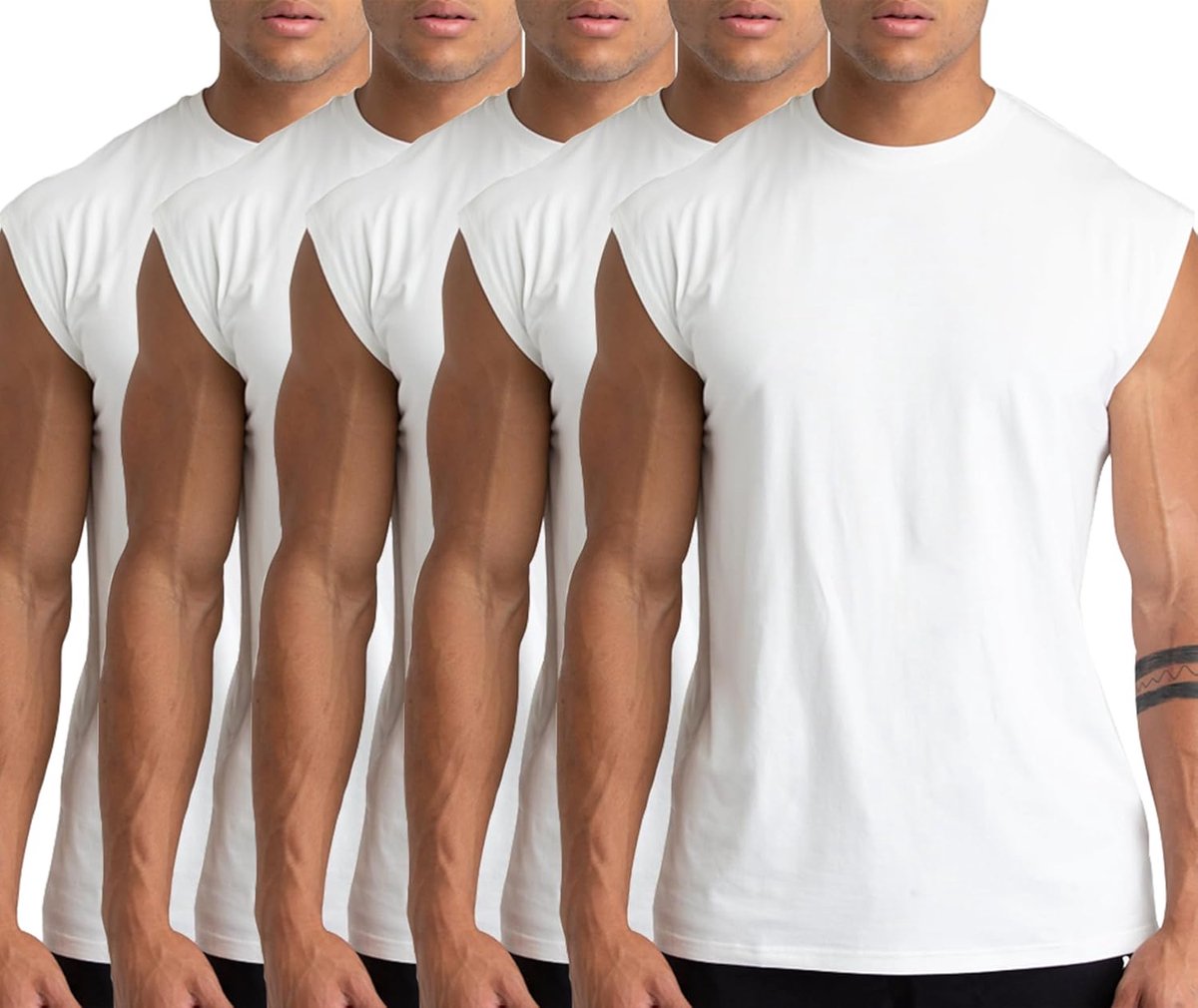 1, 3 of 5 stuks katoenen sportschooltanktops voor heren, mouwloze workoutshirts, atletische spiershirts, geschikt voor training en bodybuilding, sportieve stijl
