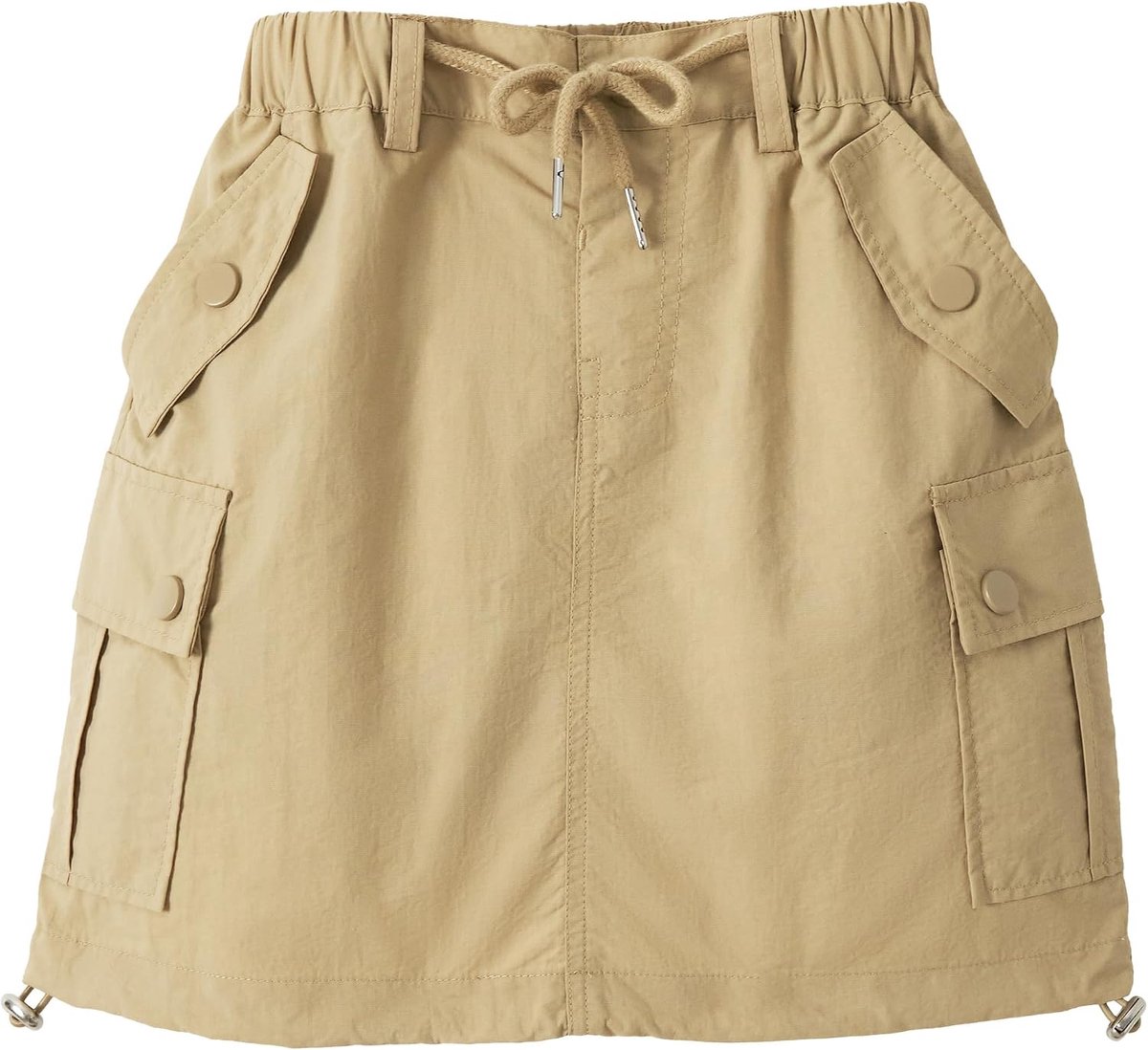 Rokken voor meisjes, binnenshorts met zakken, verstelbare parachute, cargo-sportrok met elastische tailleband