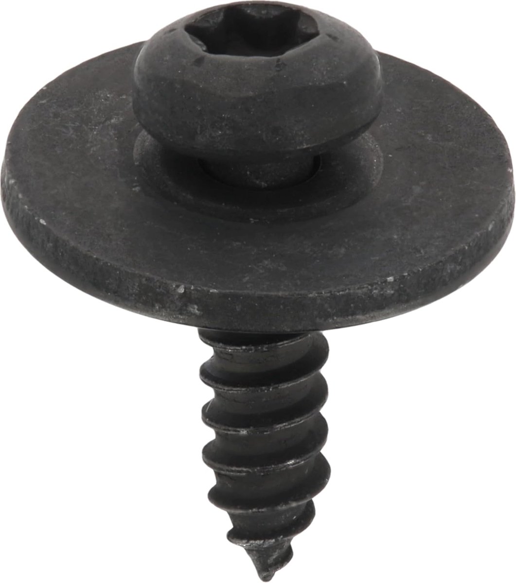 Plaatschroeven met cilinderkop, met schildring en vleugelbehuizing/modderafdekking voor Renault-voertuigen in zak, 4,2 mm x 16 mm, zink, zwart, 50 stuks