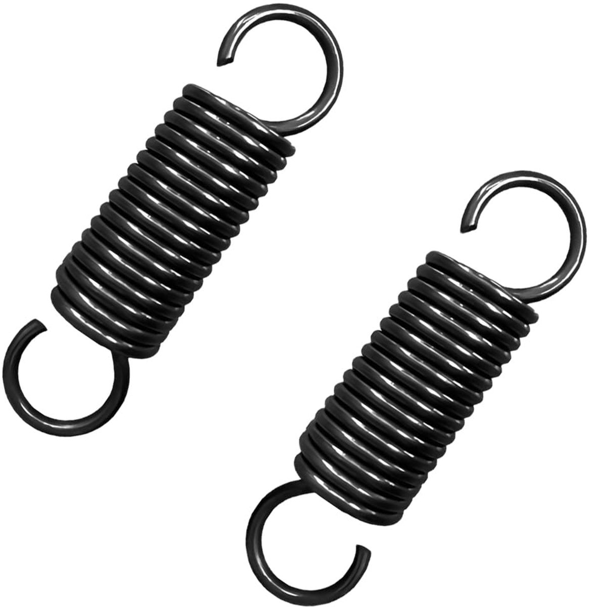 2 Stuks Trekveer met Haken, Veerstaal Spanveer Trekveer, Draaddiameter 0,08", Buitendiameter 0,59", Vrije Lengte 3,15"