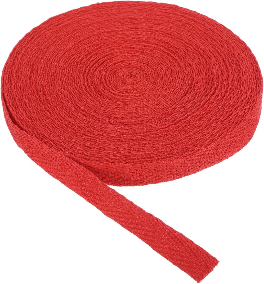 Katoenen keperstof tape 10 mm (3/8 inch) 10 meter katoenen lint biaisband visgraat singels trim voor naaien geschenkverpakking ambachtelijke doe-het-zelf lichtrood - 9 m
