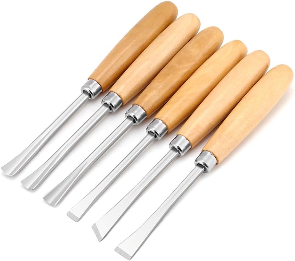 6-delige gereedschapsset voor houtsnijwerk, professionele houtschaar, handwerk, doe-het-zelf, houtbewerking, voor professionals en amateurs voor timmerlieden, beginners