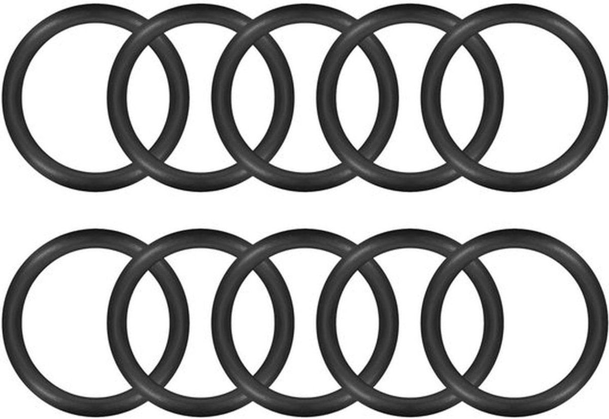 O-ring Nitrilrubber - Afdichtingsring 80mm OD - Rubber Pakking 73mm ID - Set van 10 Stuks - Antistatisch/Slijtvast - Organizer Box