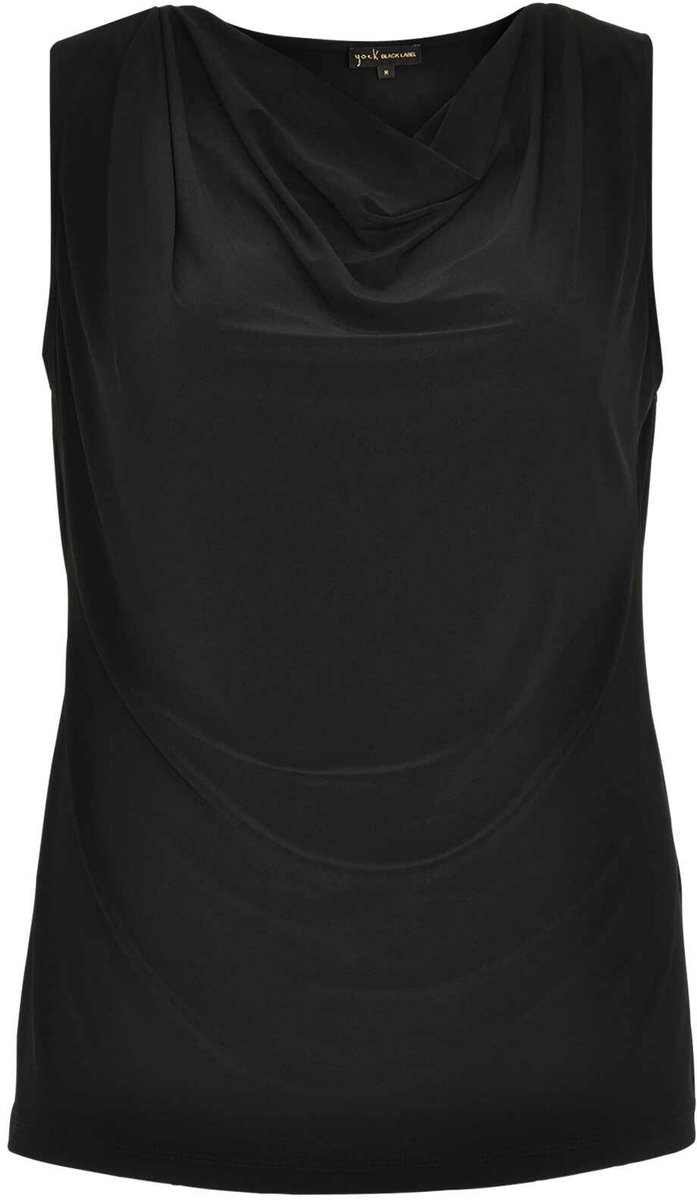 YOEK Dames Singlet waterfall Zwart
