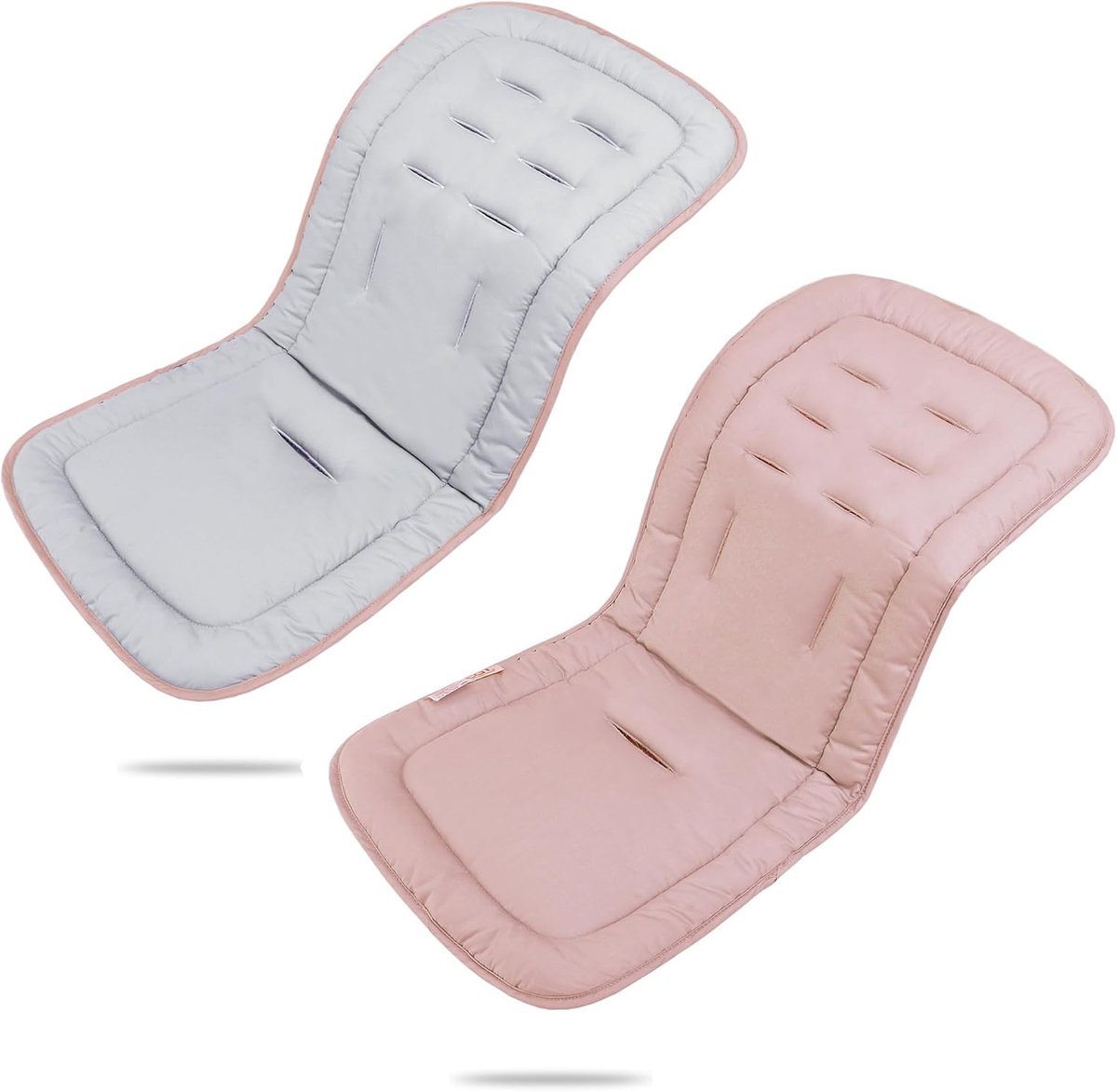 Buggy kussen omkeerbaar - grijs + roze - universeel geschikt - optimale comfort voor kinderen - SnelShoppen