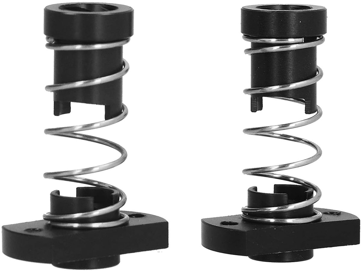 2 Set T8 Anti-speling Veerbelaste Moer Eliminatie-spleetmoeren Anti-backlash POM-moer Elimineer Spleetmoer voor 3D-printeraccessoires T8 Draadstang 8 Mm Lood 3D-printer Draadstangmoer