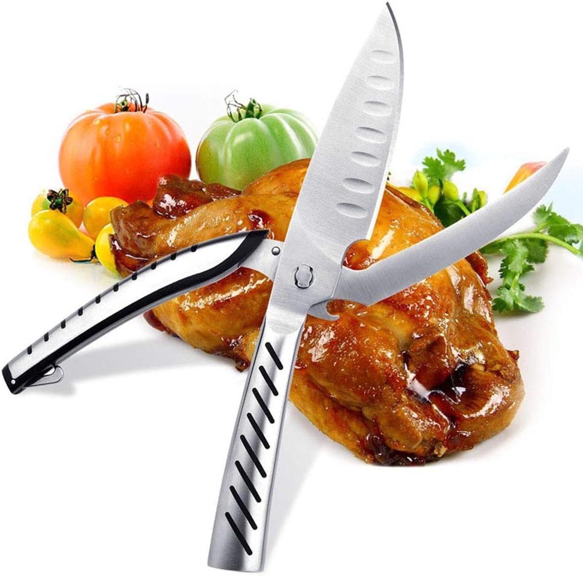 Keukenschaar, Alfaview Multifunctionele Keukenschaar Voor Zwaar Gebruik, Multifunctionele Pluimveeschaar Voor Kip / Gevogelte / Vis / Vlees / Groenten / Kruiden / Barbecue