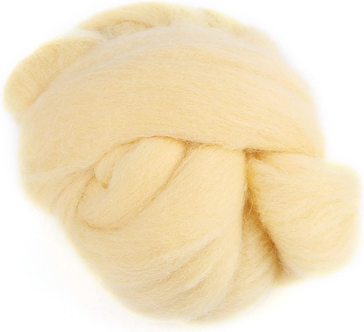 Naald Vilten Wol Roving Filature Naaien Snijden Werk Wol voor Naald Vilten DIY Ambachten 55 g (crème)