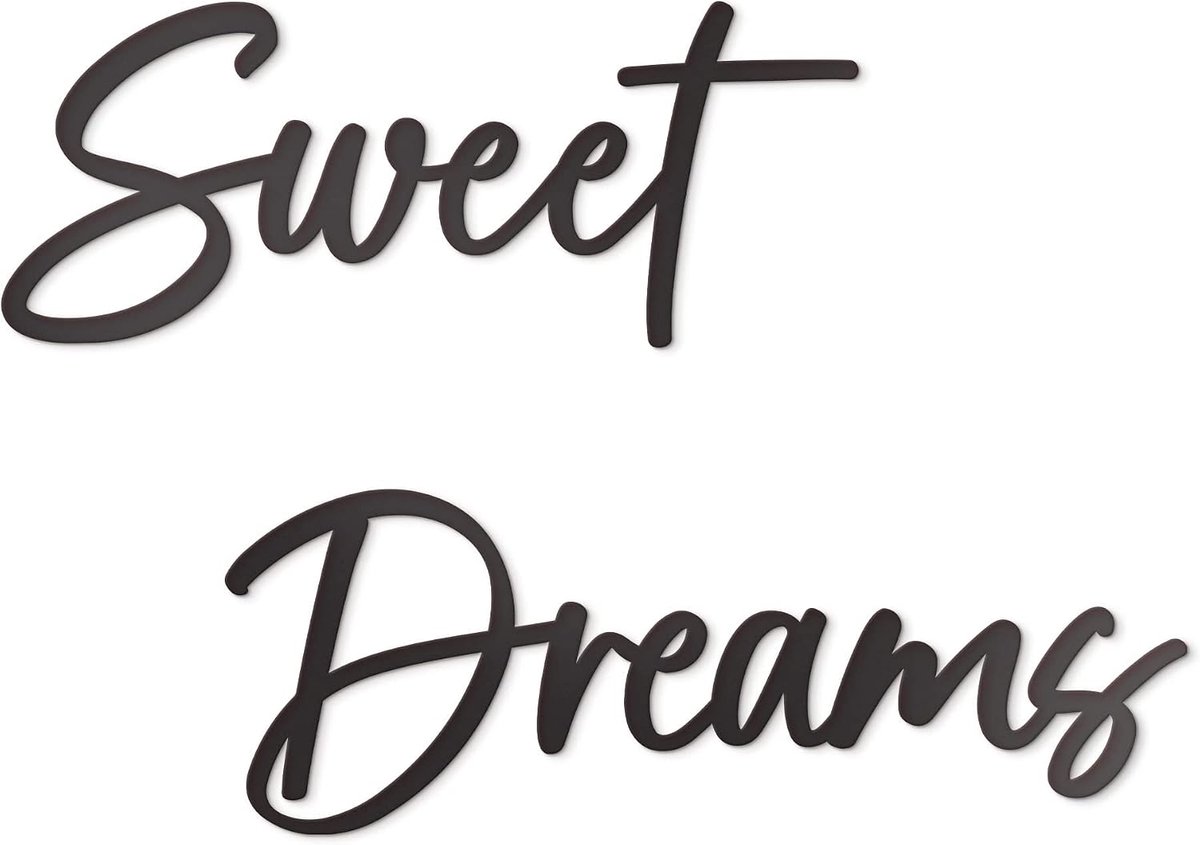 Sweet Dreams Metalen bord Wall Art Decor - 35 "X8" Zwart Moderne Sweet Dreams Boerderij Tekenen om boven het bed te hangen, muurdecoratie voor slaapkamer