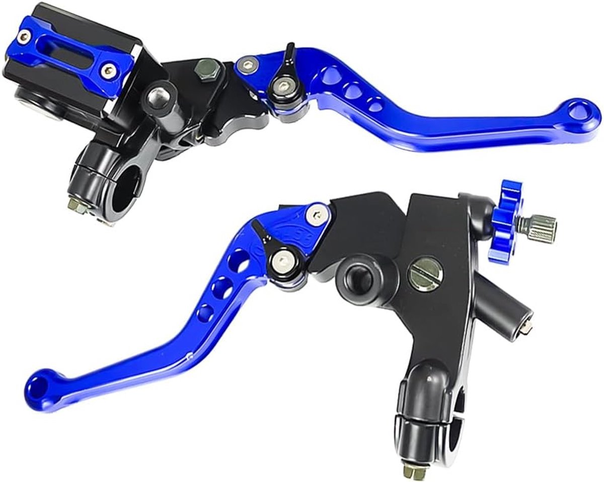 7/8 inch, 22 mm, universeel stuur, hoofdremcilinder, koppelingshendel, links, rechts, set, compatibel met Polaris Yamaha, Suzuki, Honda, Kawasaki, motorfiets, handrempomp,