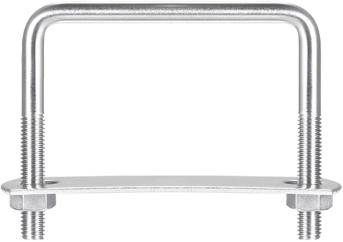 U-bouten 82 mm binnenbreedte 70 mm lengte M8 304 roestvrij staal U klemschroef met moer en plaat voor boottrailer