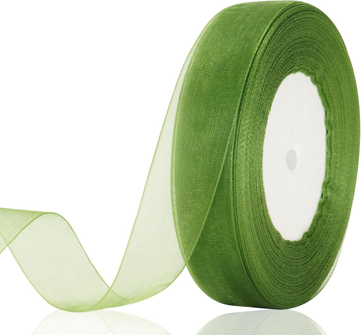 20 mm saliegroen chiffon lint 45 m lichtgroen strik cadeaulint