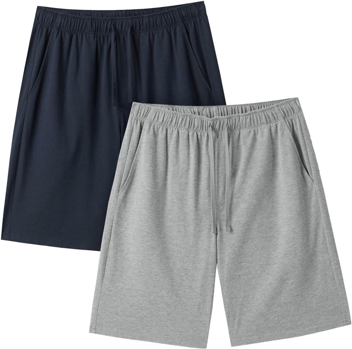 herenpak met 2 slaapshorts met zakken, korte pyjamabroek van Amerikaanse stijl M92, loungebroek vrijetijdsbroek M93