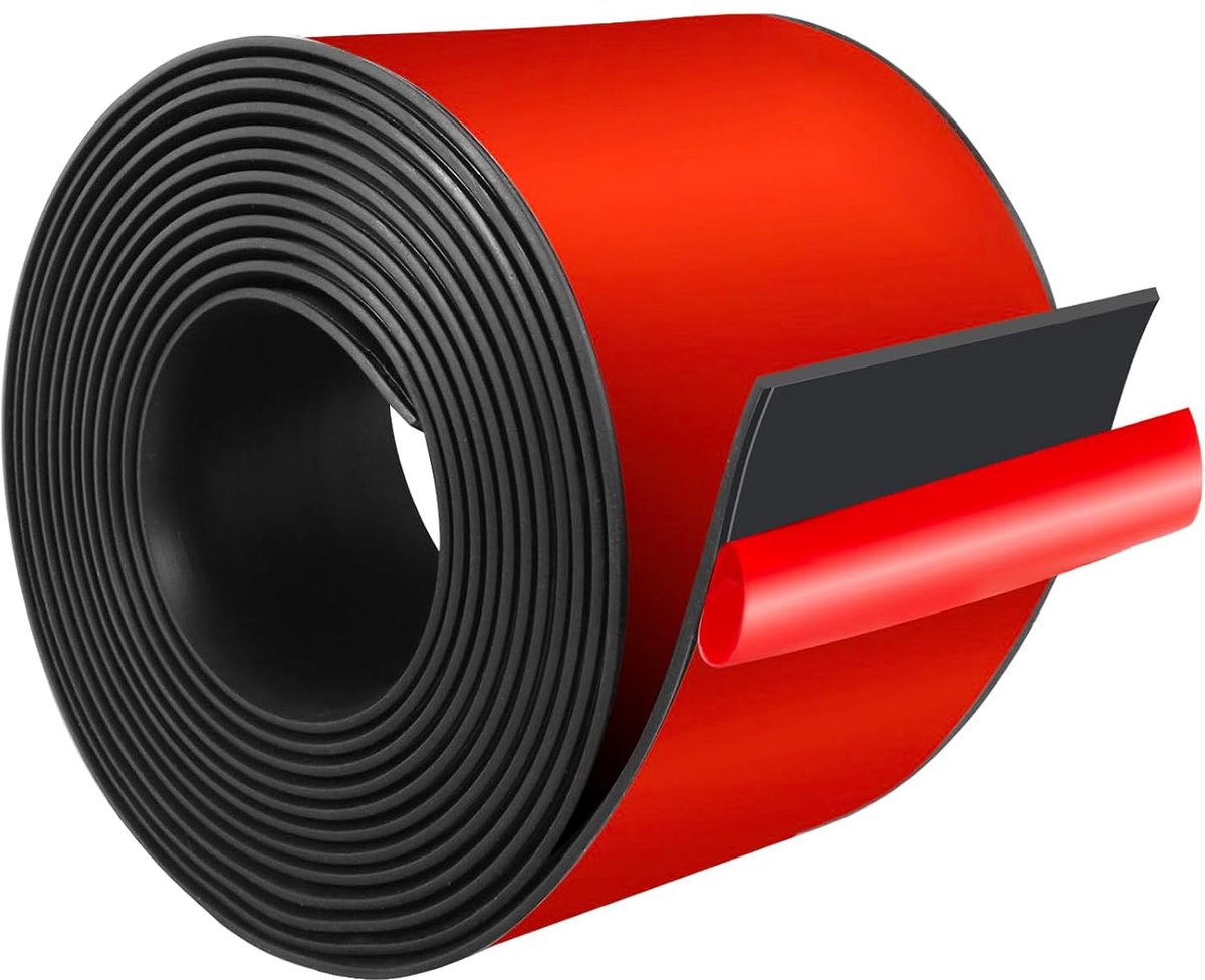 Rubber Strip, Massief Rubberen Profiel, 80mm x2mm x3m Neopreen Strip Voor Afdichtingen, DIY, Vloerbescherming, Anti-Vibratie, Anti-Slip