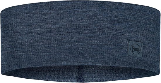 Haarband Merino Wide Naadloos, elegant, warm, ecologisch, comfortabel, modieus, modern, stedelijk, temperatuurregelend Man Vrouw One size Blauw