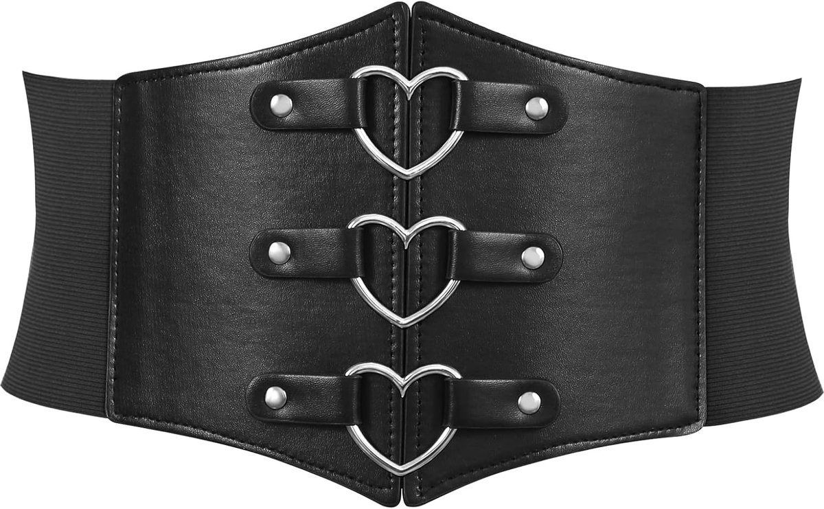 Korsetriem voor dames, brede, elastische wespie-riem voor Halloween-kostuums, veterriem met cinch-tailleband voor jurken