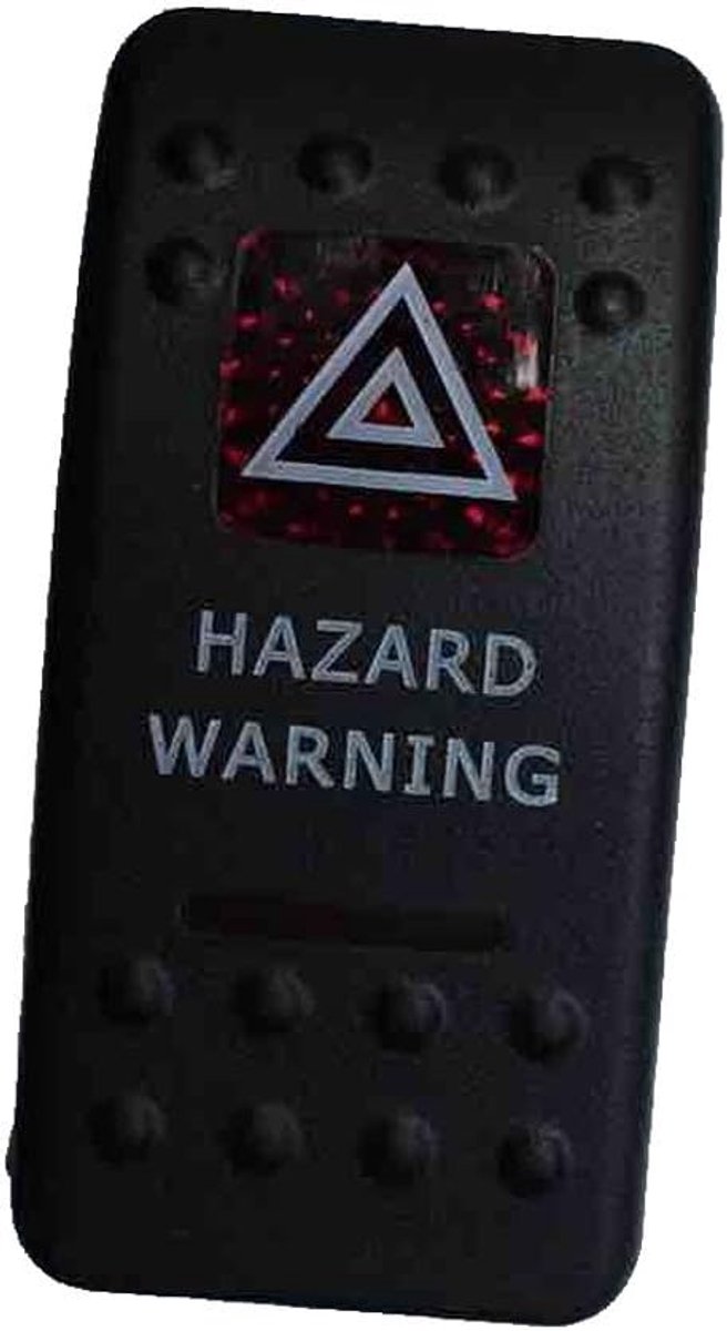 12V 20A Tuimelschakelaar Rood LED-licht Schakelaar aan/uit Wipschakelaar Waarschuwing Drukschakelaar Waterdichte Auto Vrachtwagen Boot Dashboard 5Pin Hazard Light