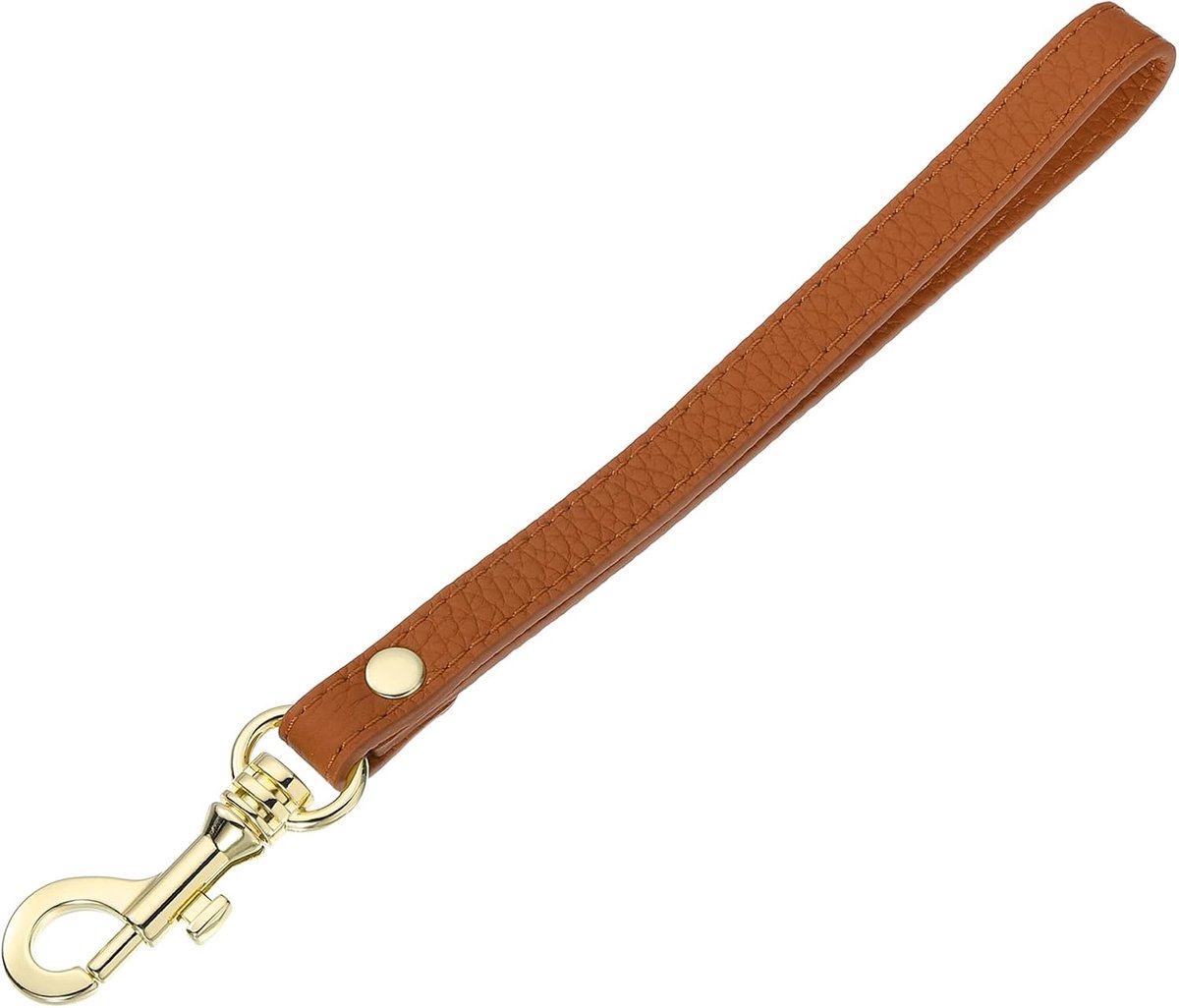 Leren polsband, sleutelhanger van leer met veerclip met korte handgreep voor handtassen, accessoires voor knutselwerk, camera, fles