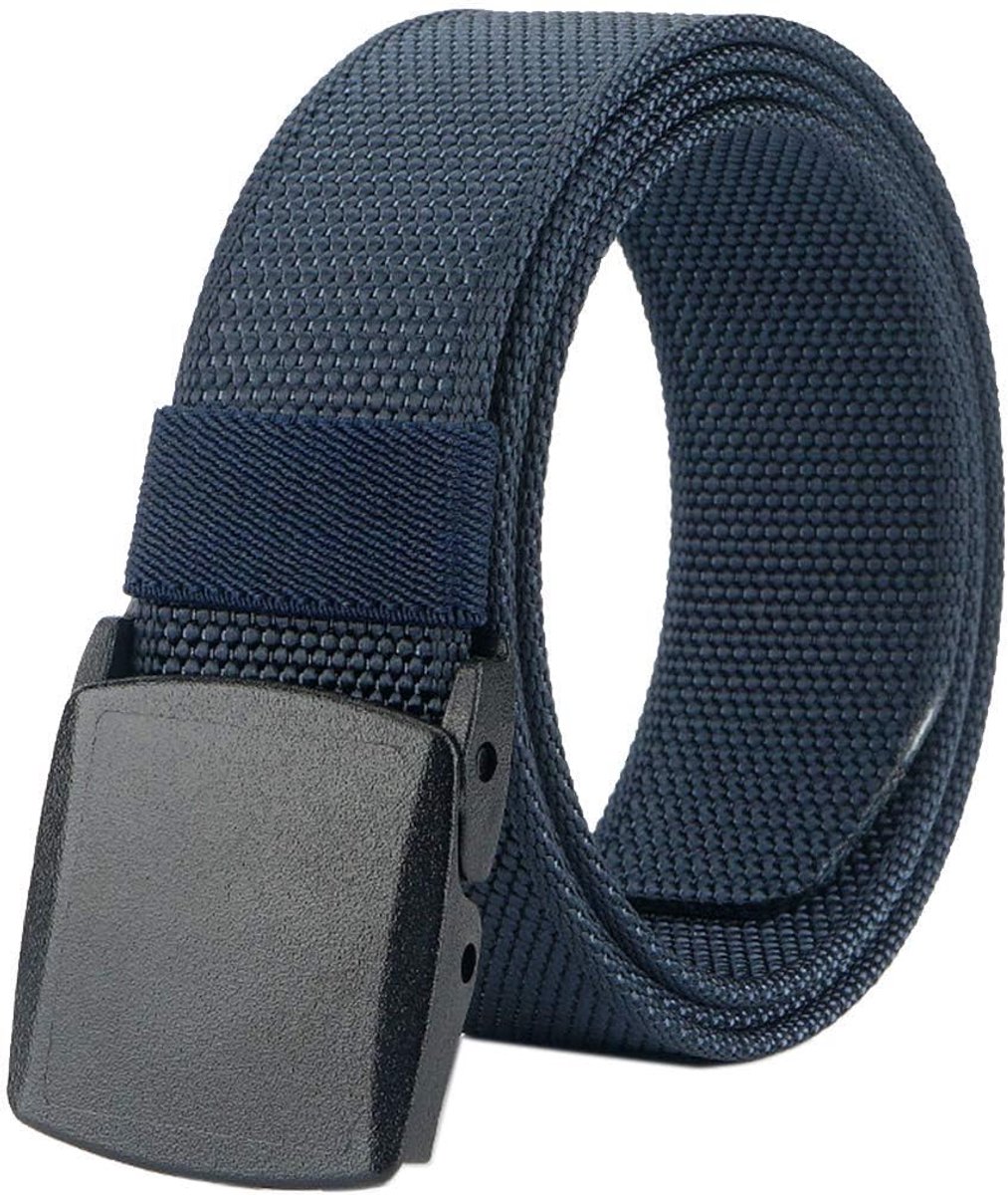 Riem voor heren, Tactical Military Nylon met kunststof gesp, volledig verstelbare riem voor het werk, 130 cm