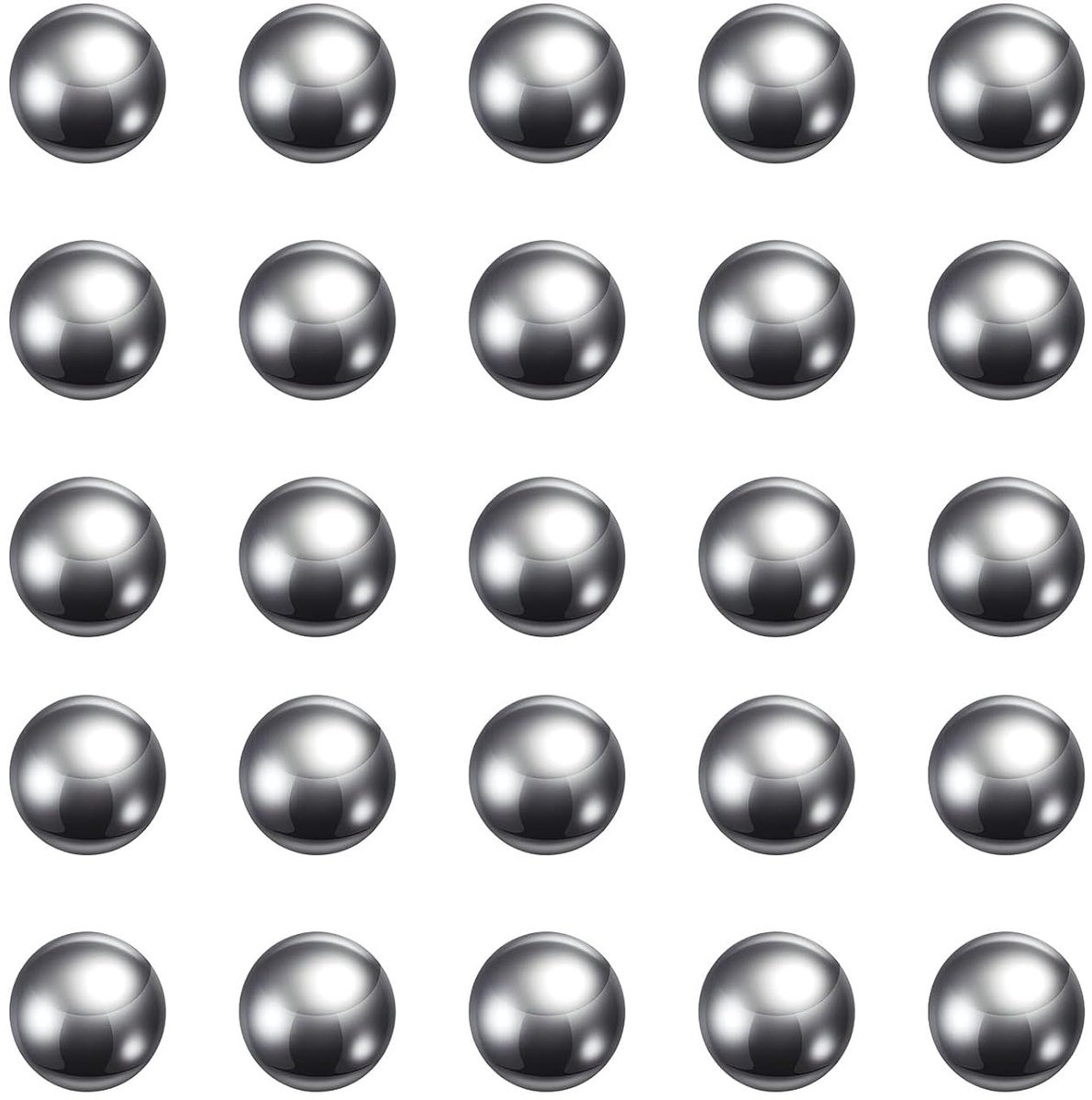 sourcing map 60 stuks precisieballen 8 mm diameter G10 chroom stalen kogel voor lager zilver