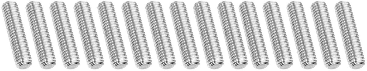 3/8"-16 UNC volledige schroefdraadstang roestvrij staal 304, 15 stuks lange 1,6 inch lange rechtse schroefdraad schroef voor bouten anker klemmen haak U-bouten