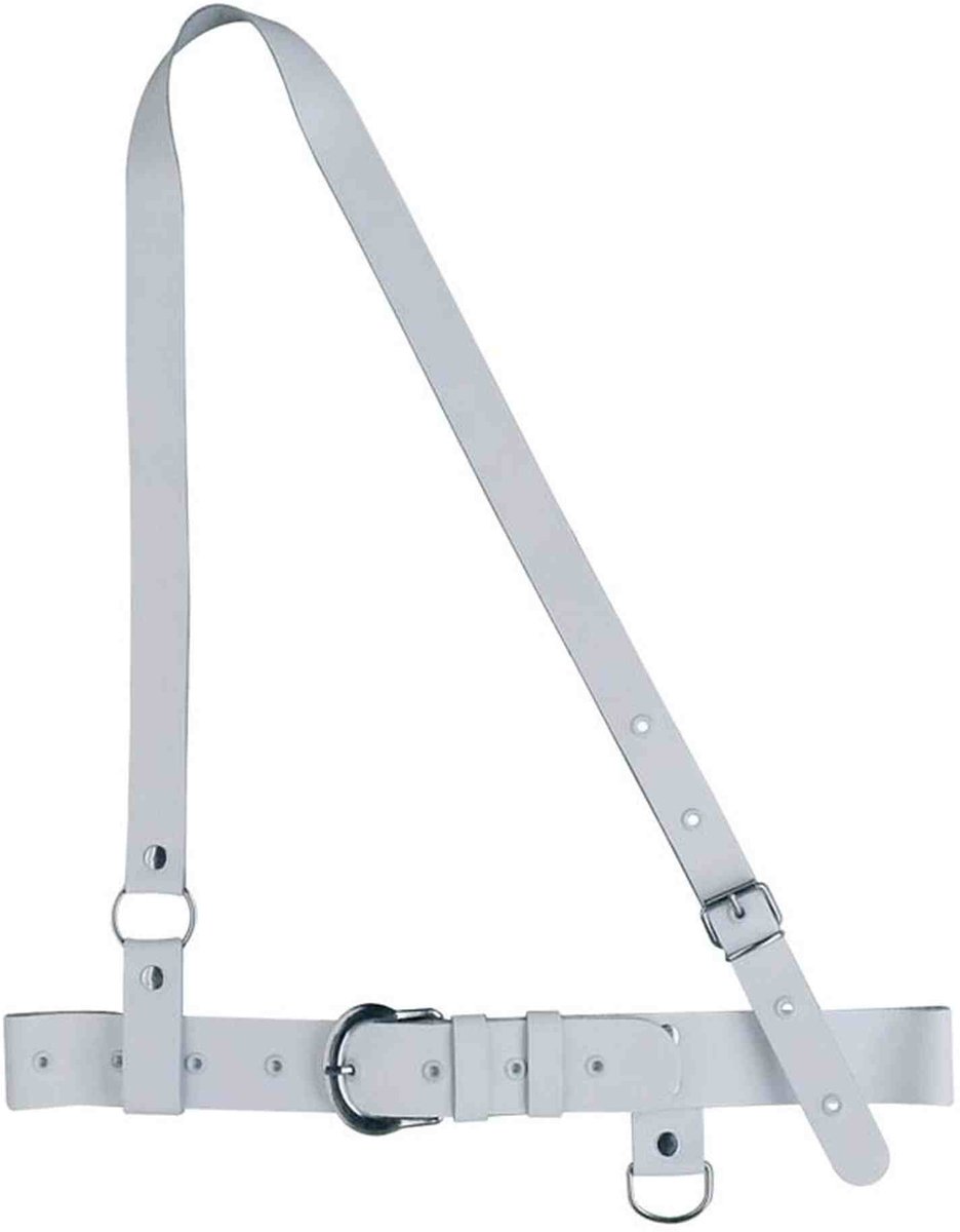 Boston JK10W Koppel, junior model, leder, wit