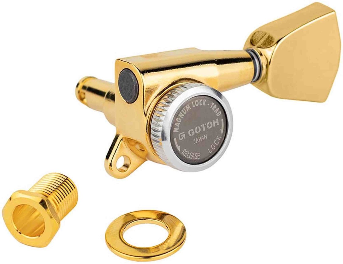 Gotoh GTH14056 SG381 stemmechanieken met Magnum Lock Trad and 04 knoppen, 3L3R, goud