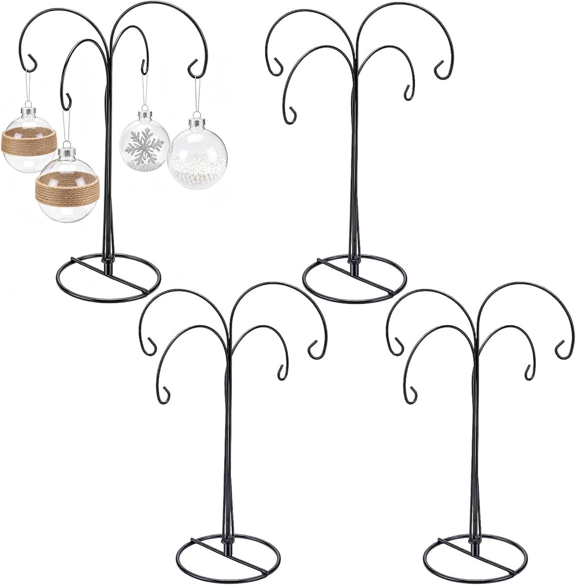 Ornament display stand 12x31.5cm - zwarte hanger - stevige constructie - ideaal voor bruiloften - SnelShoppen
