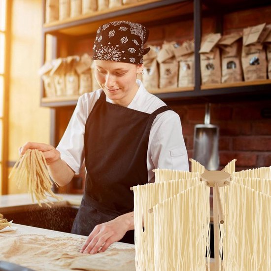 Pastadroger inklapbaar hout - 9 afneembare armen - voor maximaal 4,5 kg - ideaal voor zelfgemaakte pasta - SnelShoppen — afbeelding 2