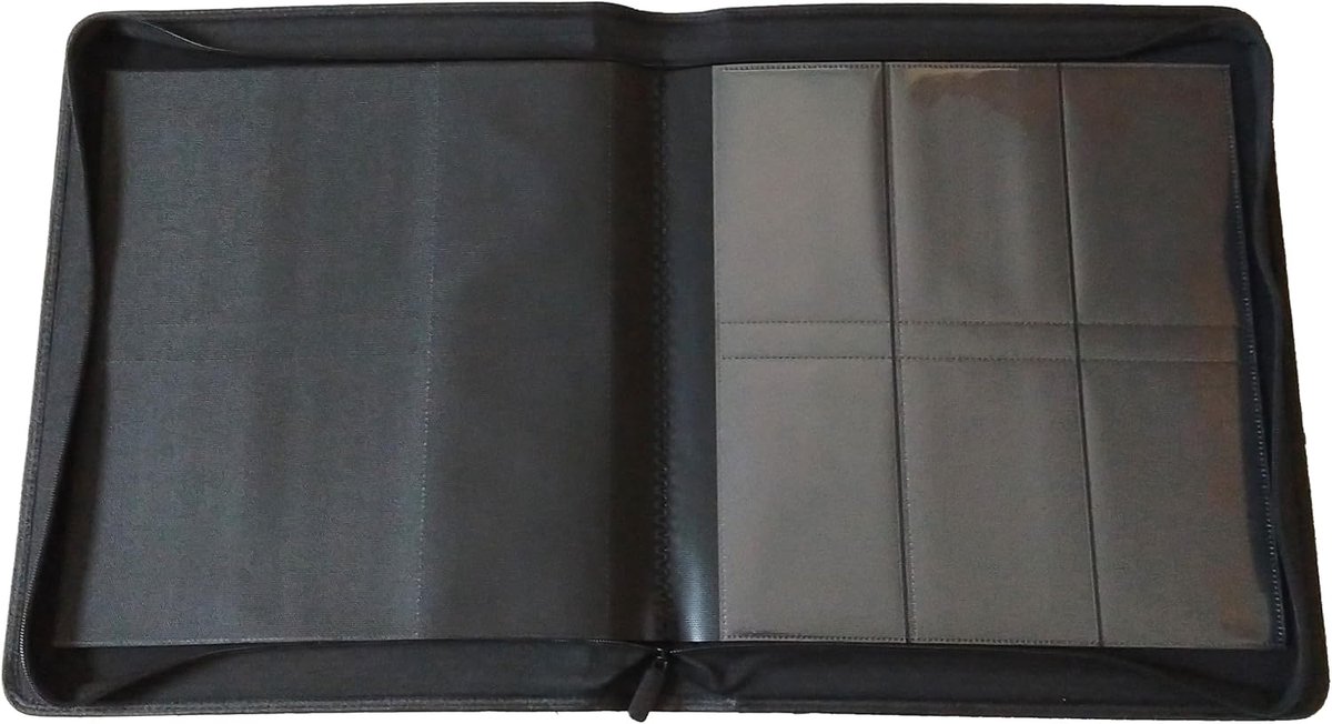 SnelShoppen - Premium Graded Kaart Slab Zip-Album Zwart - 60 Pockets, Hoogwaardige Cover, Antislip, Side-loading, Ideaal voor Verzamelingen